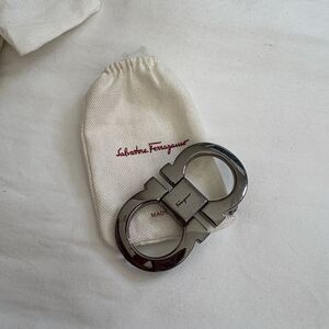 Salvatore Ferragamo Silver-Tone Gancini Belt Buckle Buckle Only with Dust Bag